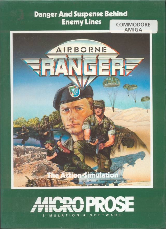 Airborne Ranger box art for Amiga